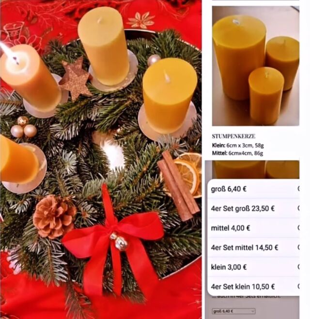 Wir stecken schon voll in den Vorbereitungen für die besinnliche Zeit im Jahr. Wenn du möchtest kannst du deine Adventkranzkerzen aus reinem Bienenwachs schon jetzt vorbestellen. Alle Infos findest du unter www.koglershonig.at.
Gerne senden wir sie dir auch zu.
Bestellungen möglich unter www.koglershonig.at oder per PN und Abholung im Selbstbedienungsladen. 
Auslieferung beginnt Mitte November.
#koglershonig
#biene
#bienenwachskerzen #advent2026 #Adventkranz 
#regional #nachhaltigkeit