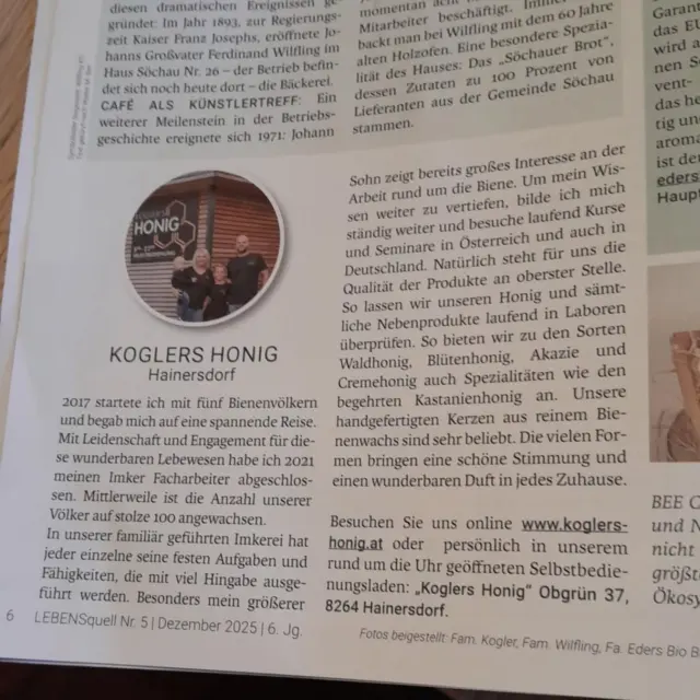 Danke ,,Lebensquell,, für den Beitrag in der aktuellen Ausgabe !